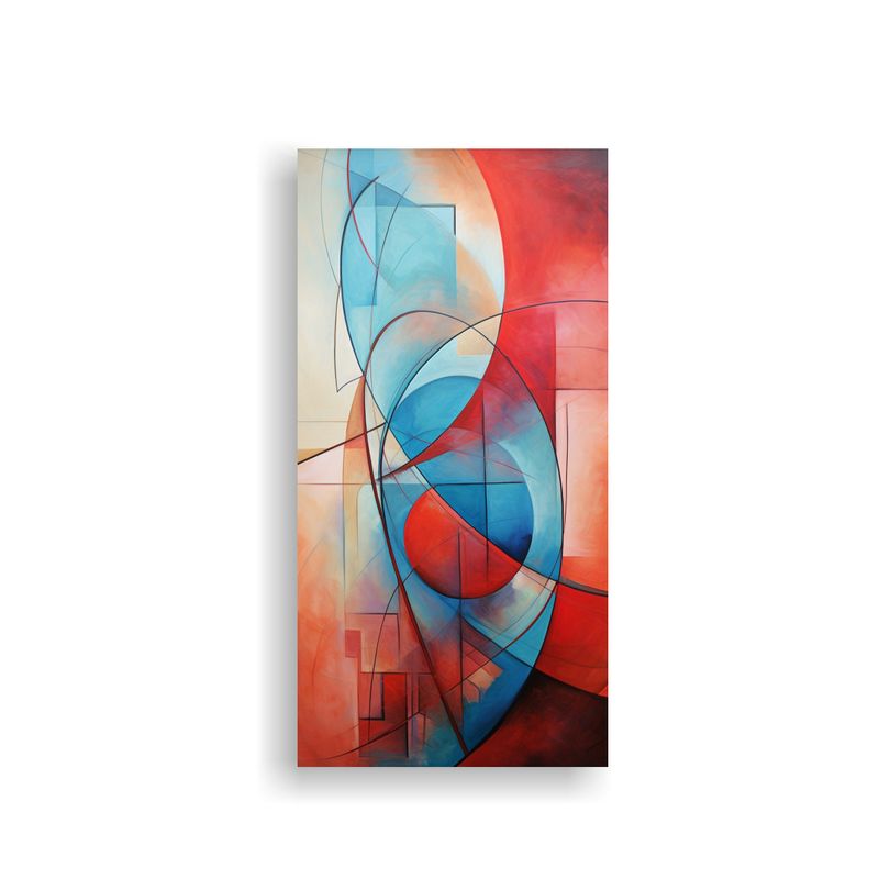 GENERICO - Cuadro Abstracto Con Pigmentos Coloridos De Arte 30x60 Cm