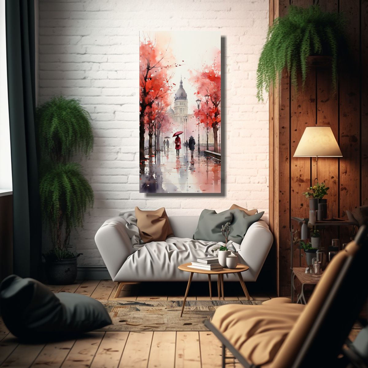 GENERICO - Cuadro Fotografía Intenso De Personas Caminando 20x40 Cm