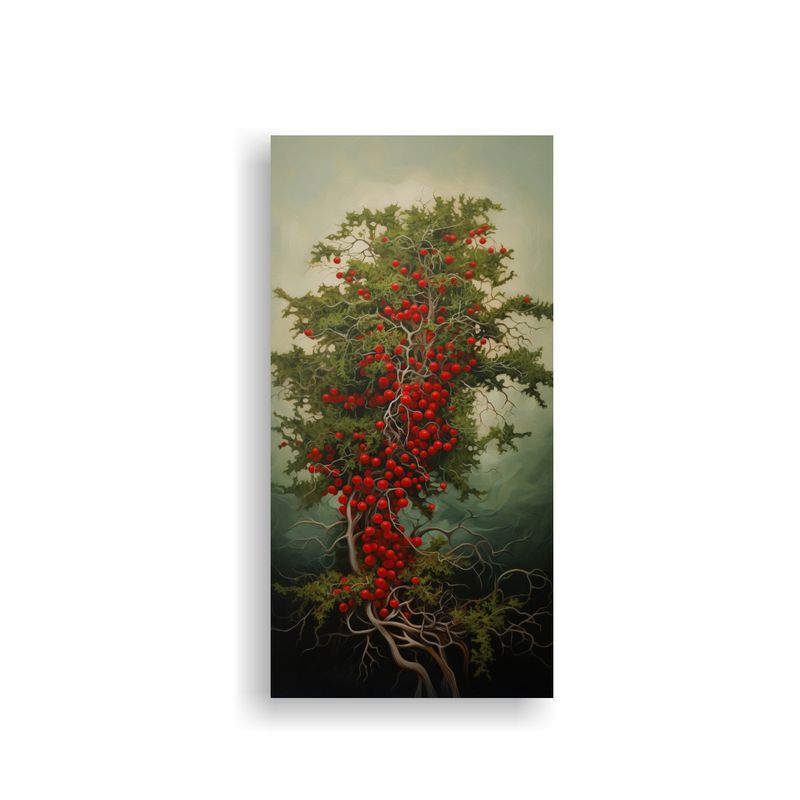 GENERICO - Pintura Abstracta De árbol De Acebo Para 60x120 Cm