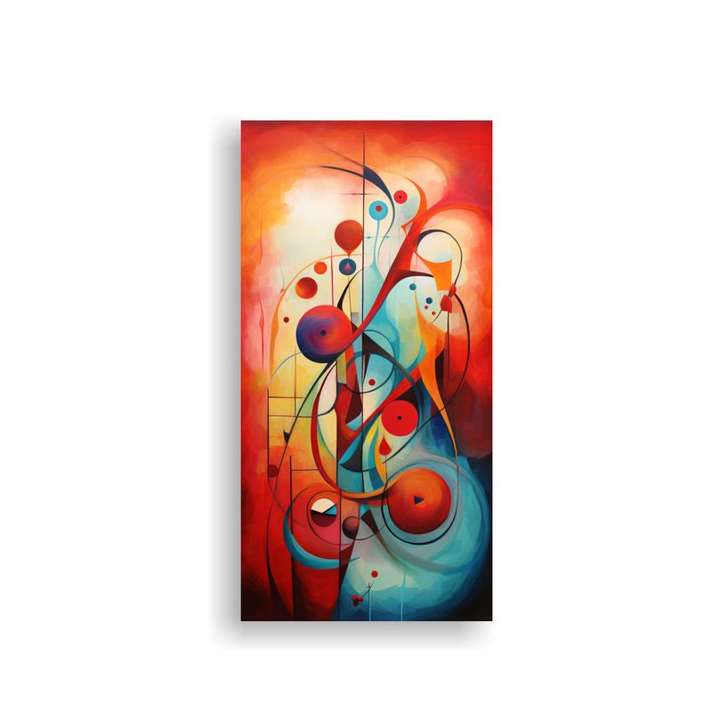 GENERICO - Cuadro Abstracto Alegría Pinturas De Ángeles 30x60 Cm