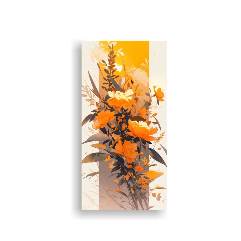 GENERICO - Cuadro Abstracto Belleza Natural Amarillo Y 30x60 Cm