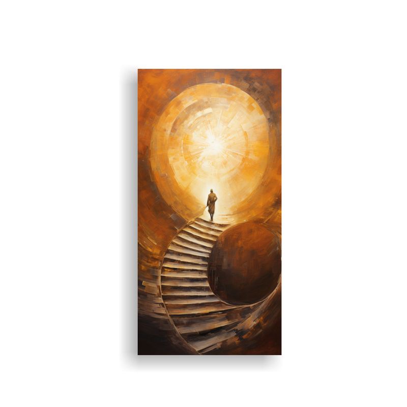 GENERICO - Cuadro Decorativo De Lienzo Abstracción Viajera 30x60 Cm
