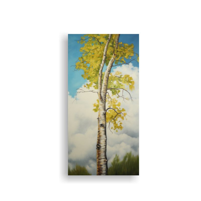 GENERICO - Pintura Abstracta De árbol De álamo Temblón De 20x40 Cm