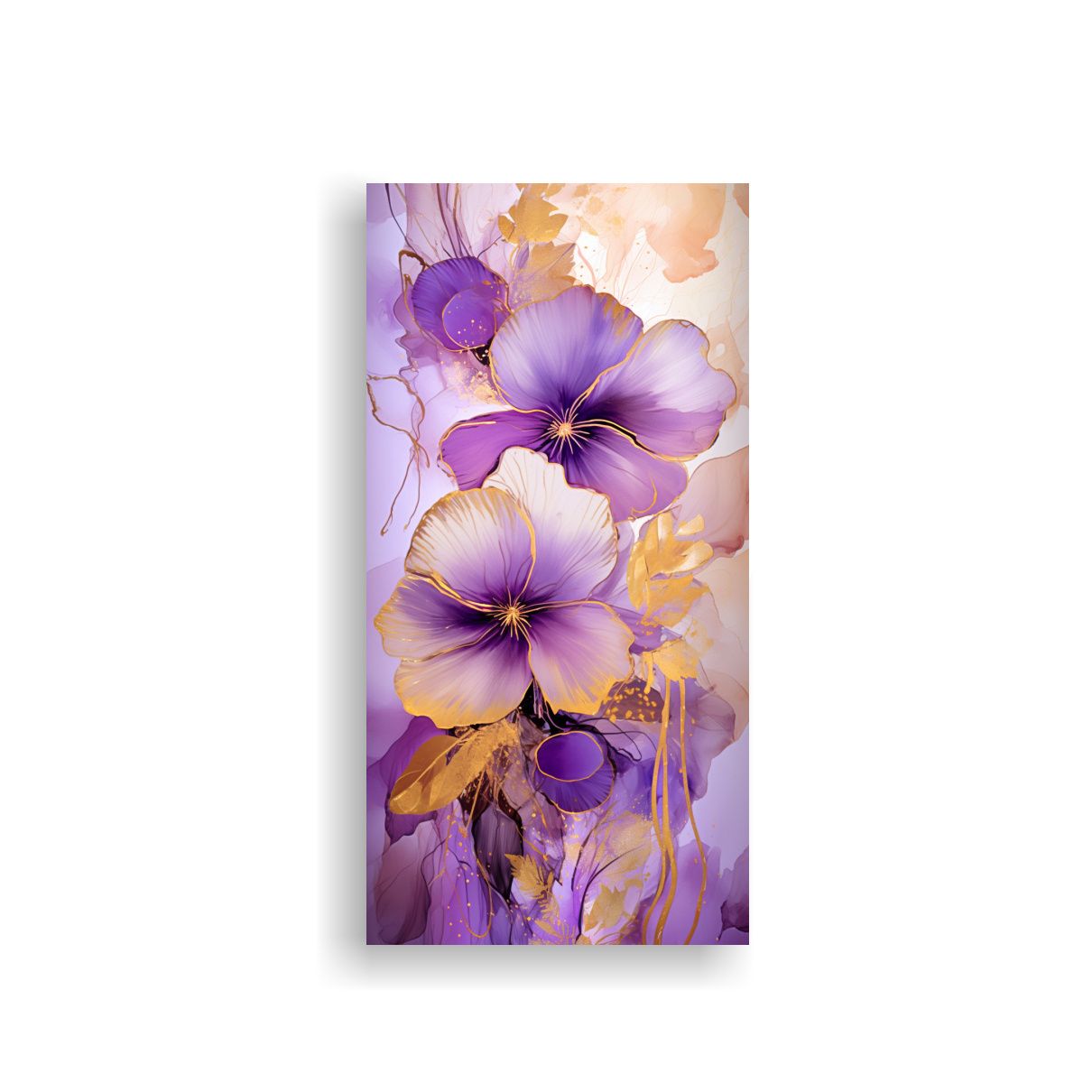 GENERICO - Cuadro Decorativo Profundidad Colores Púrpura Y 50x100 Cm