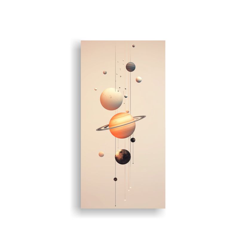 GENERICO - Cuadro Decorativo De Cosmos Y Cuerpos Celestiales 50x100 Cm