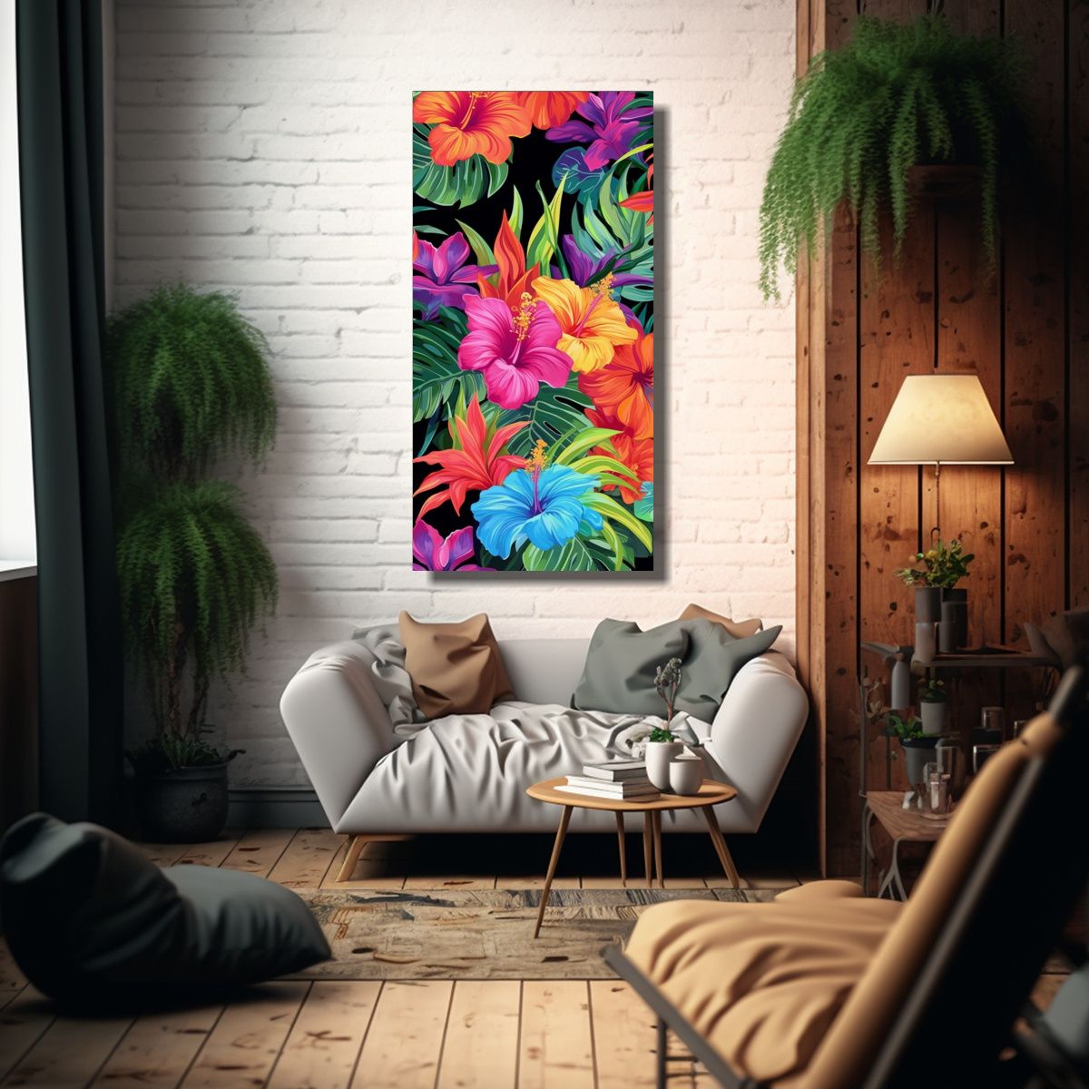 GENERICO - Pinturas De Decoración De Estilo Hawaiano Con 40x80 Cm