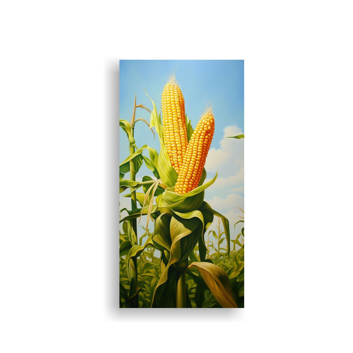 GENERICO - Pintura Abstracta De Granos De Maíz En Estilo 20x40 Cm