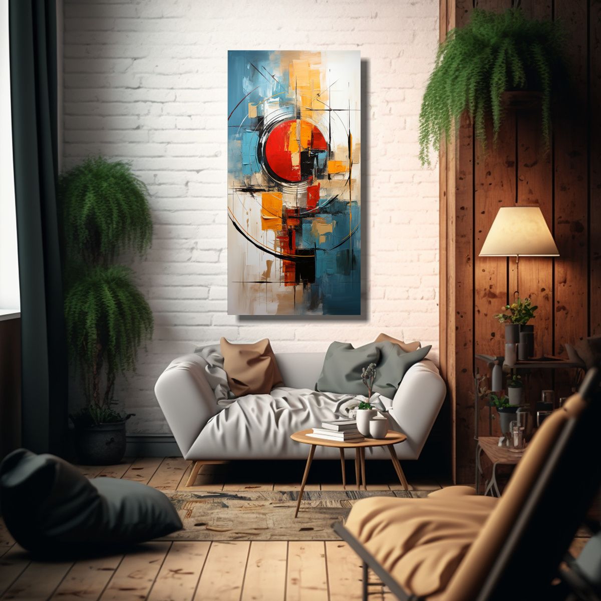 GENERICO - Cuadro Galería Intenso Pinceladas Audaces Y 40x80 Cm.