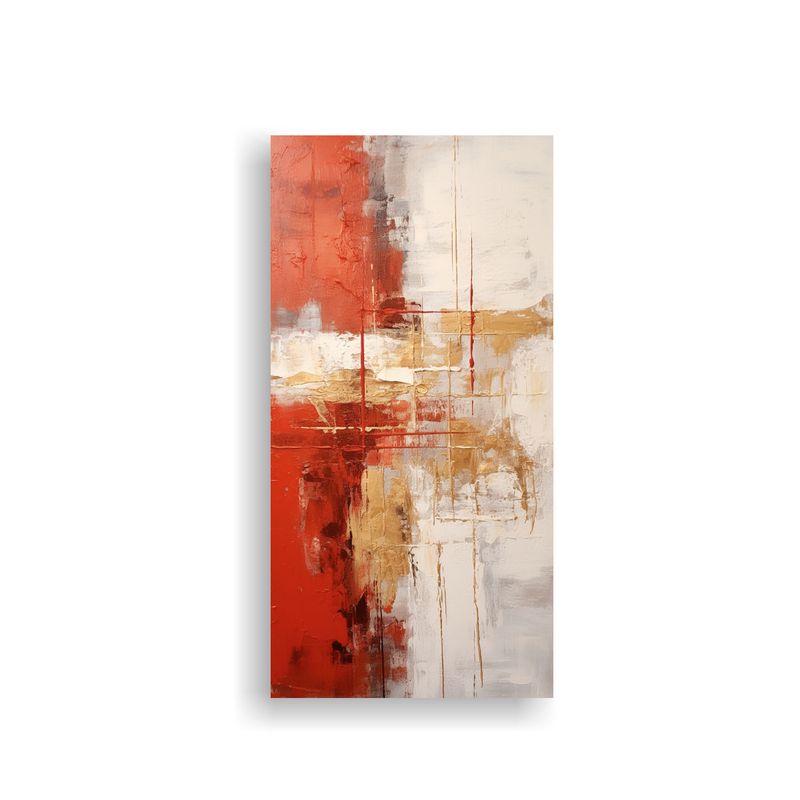GENERICO - Pintura Decorativa Abstracta Con Detalles 30x60 Cm