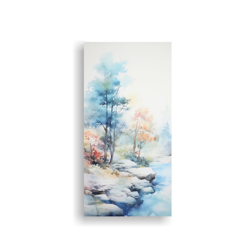GENERICO - Lienzo De Tela Sereno Paisaje Abstracto En 30x60 Cm