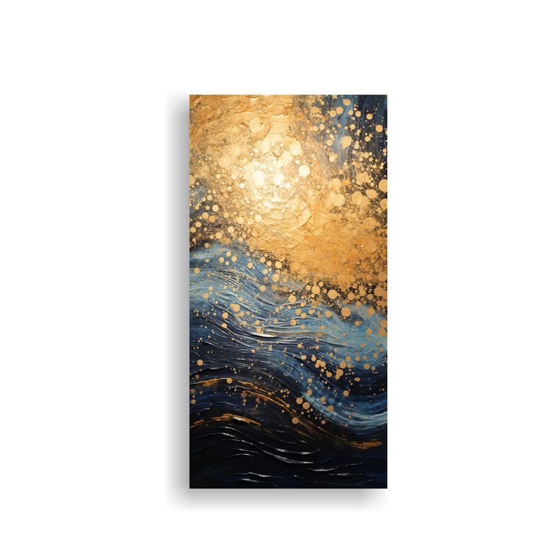 GENERICO - Tela En Bastidor Punto Luminoso Estética 30x60 Cm