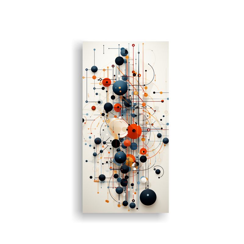 GENERICO - Cuadro Decorativo Con Composición De Formas 70x140 Cm
