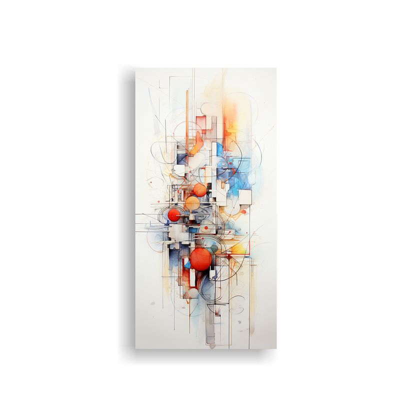 GENERICO - Cuadro De Arte Gráfico Inspirador Con Acuarelas 60x120 Cm