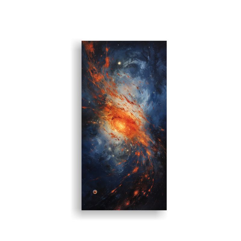 GENERICO - Cuadro Pared Acuarela Intensidad Impacto Cósmico 60x120 Cm
