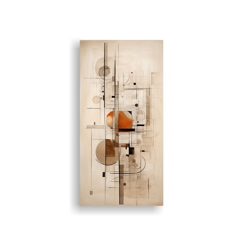 GENERICO - Pintura Decorativa Beige Abstracta Simplicidad En 80x160 Cm