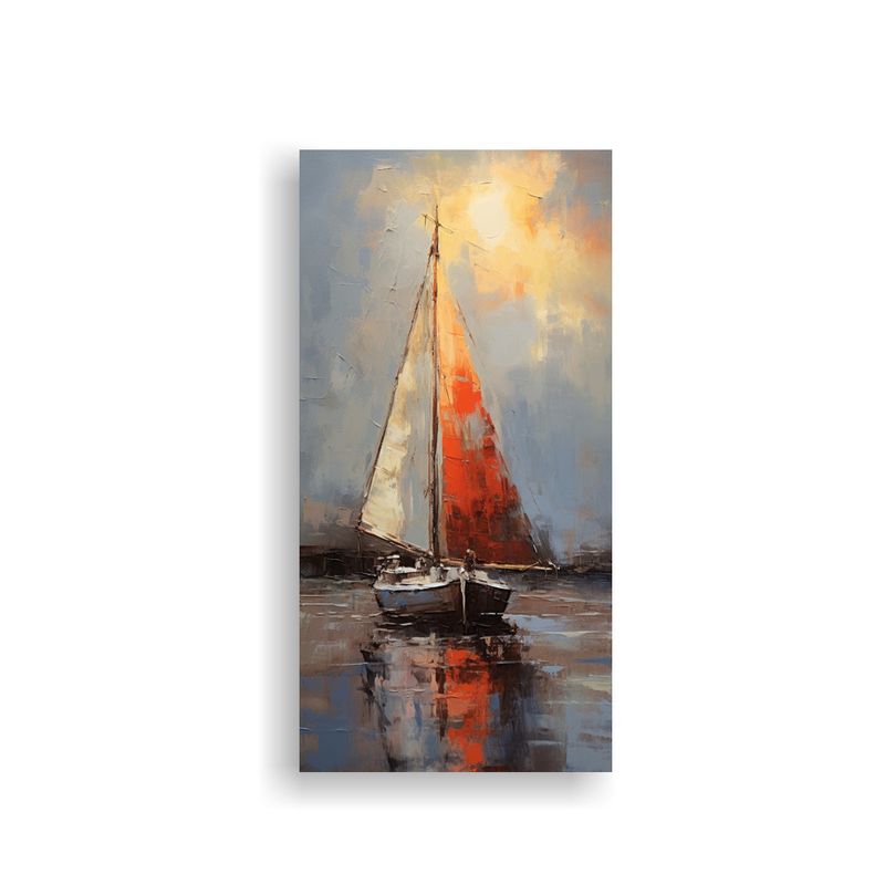 GENERICO - Lienzo Hermoso Impactante De Un Velero En El Agua 60x120 Cm