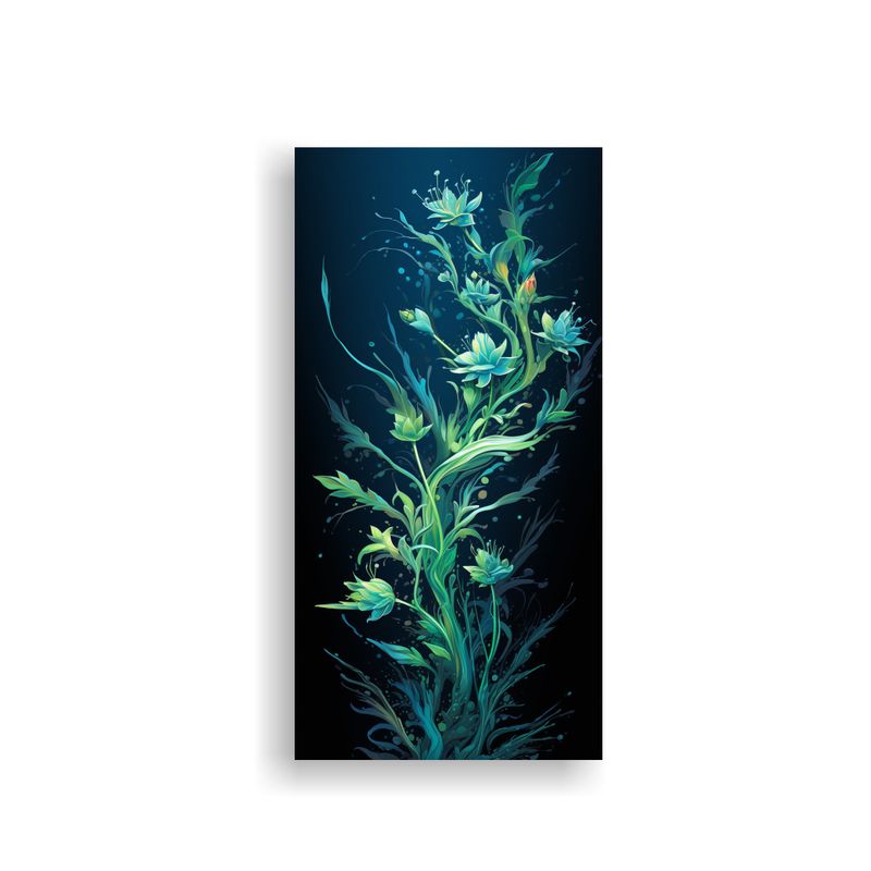 GENERICO - Cuadro Vertical Mural Árbol Ocotillo En 40x80 Cm