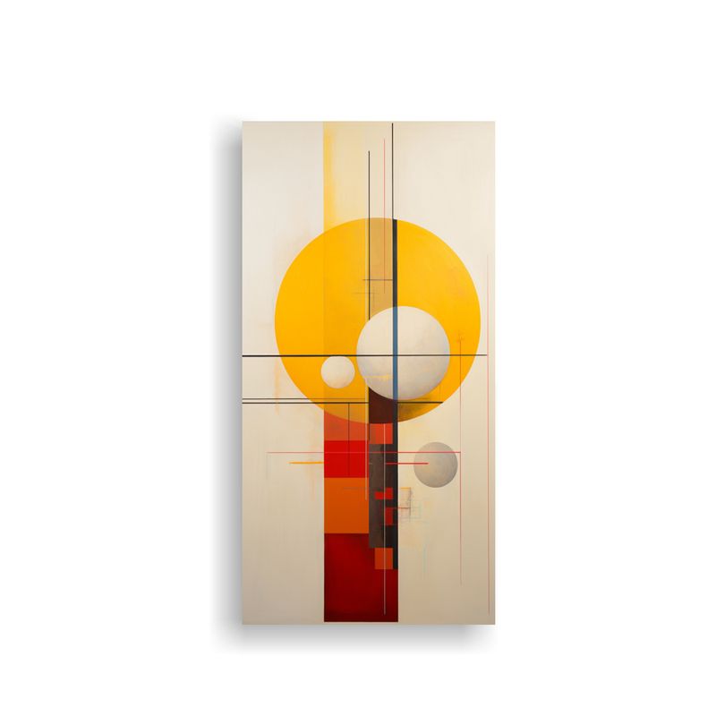 GENERICO - Cuadro Abstracto Minimalista En Bastidor De Alta 30x60 Cm