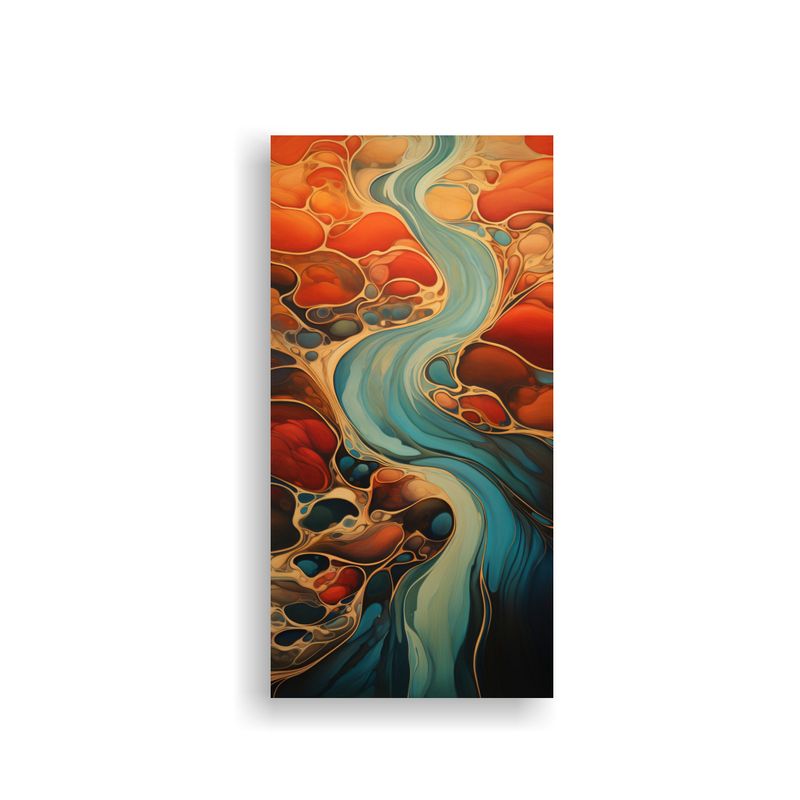 GENERICO - Pinturas Decorativas Abstractas Con Flujo 60x120 Cm
