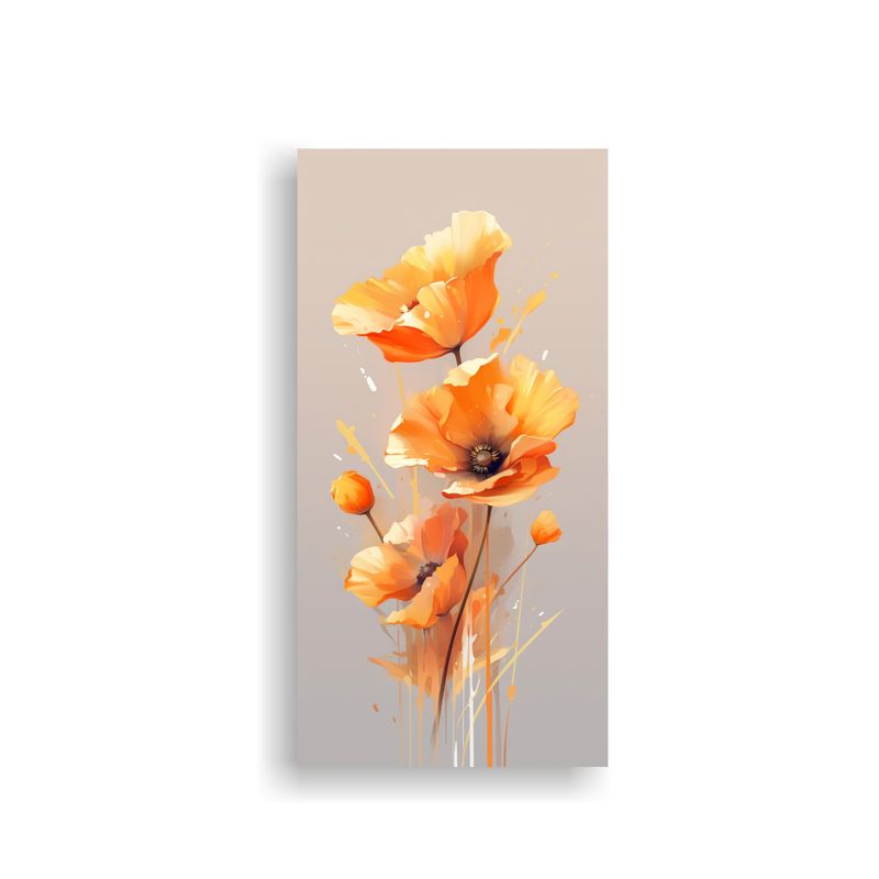 GENERICO - Cuadro De Lienzo Escena Concepto Naranja Elegante 40x80 Cm