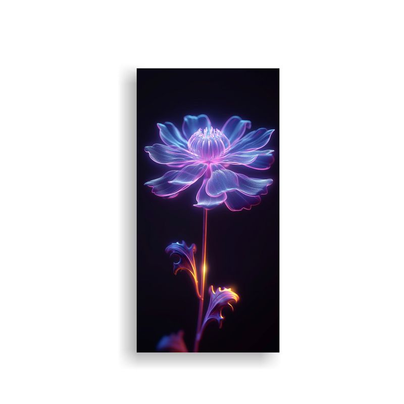 GENERICO - Pintura Tela Creativa Adorable Con Flor Púrpura 60x120 Cm