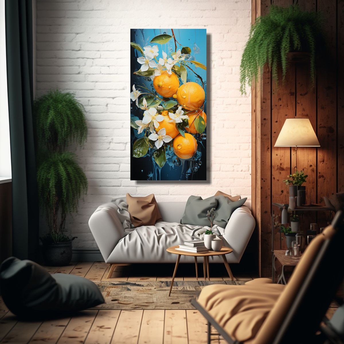 GENERICO - Exposición Arte Moderno Cuadro Un Limonero En 70x140 Cm