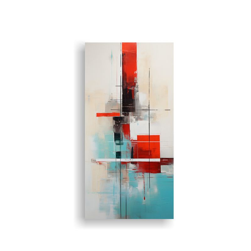 GENERICO - Cuadro Inspiración Formación Arte Abstracto 20x40 Cm
