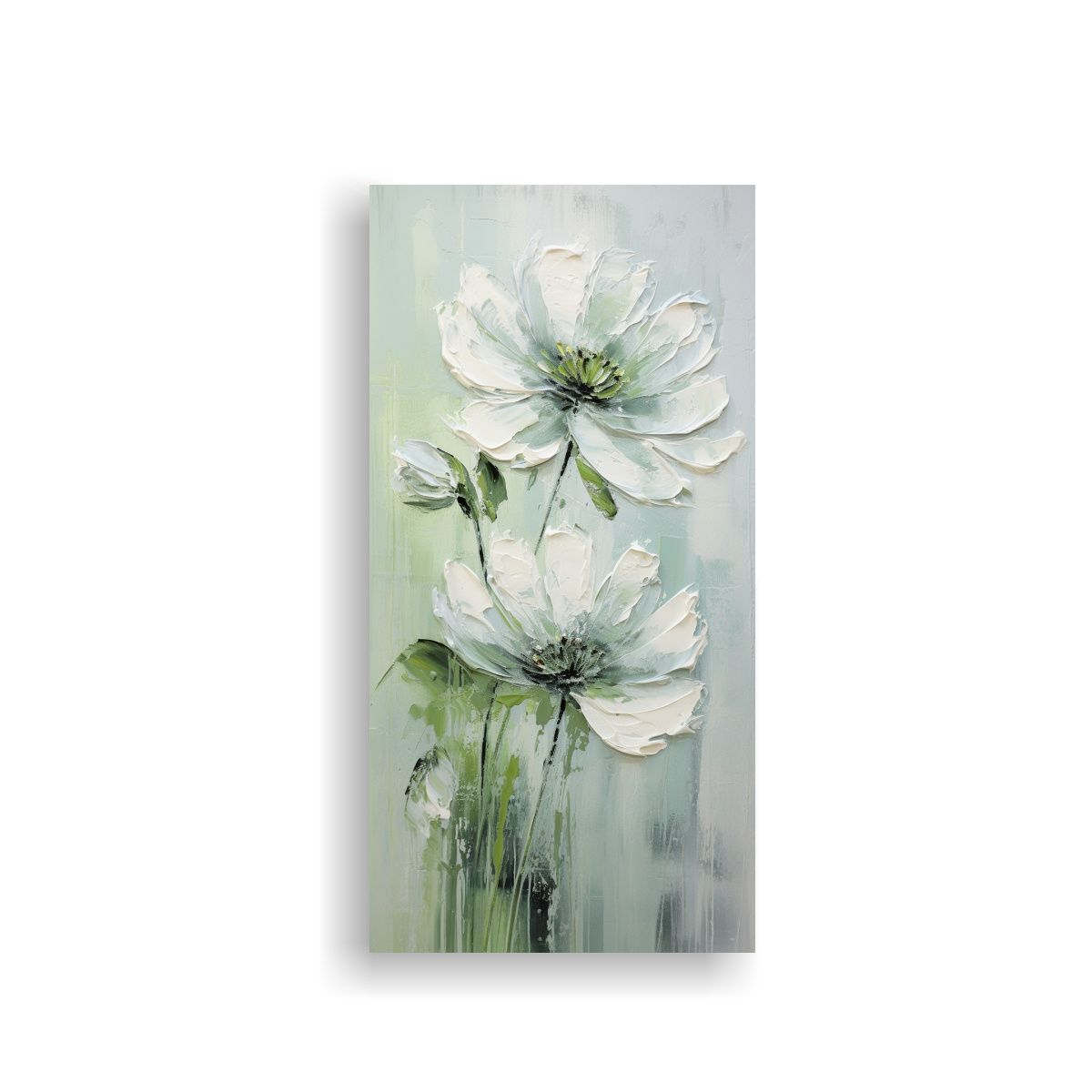 GENERICO - Pintura En Lienzo Concepto De Modernidad En Verde 30x60 Cm.