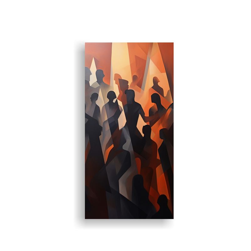 GENERICO - Cuadro Acuarela Armonía Colores Sombras 60x120 Cm