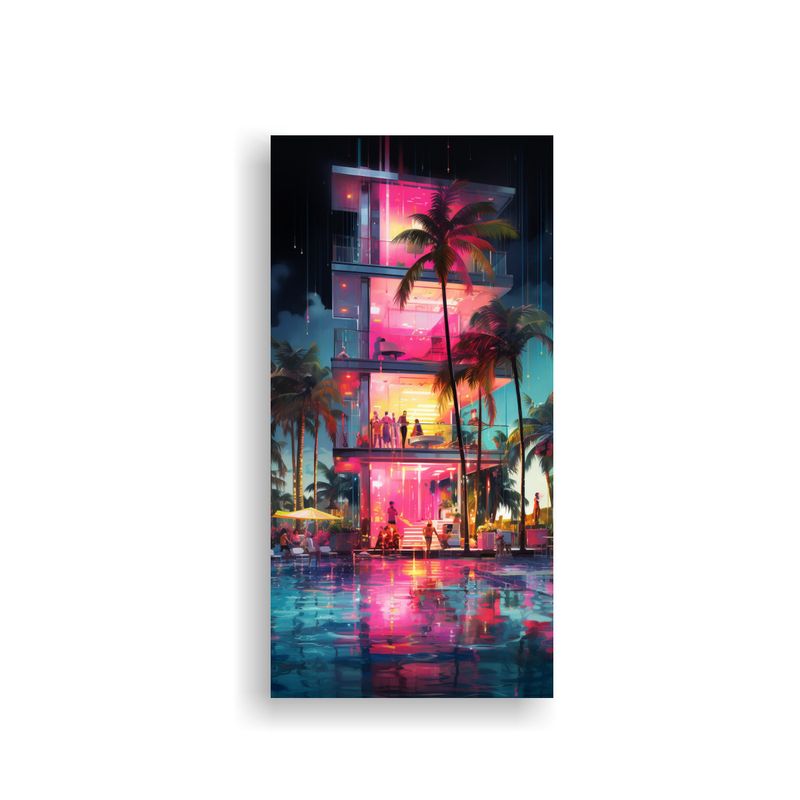GENERICO - Pintura Decorativa De Arte Cuadro Alegre Neon Con 40x80 Cm