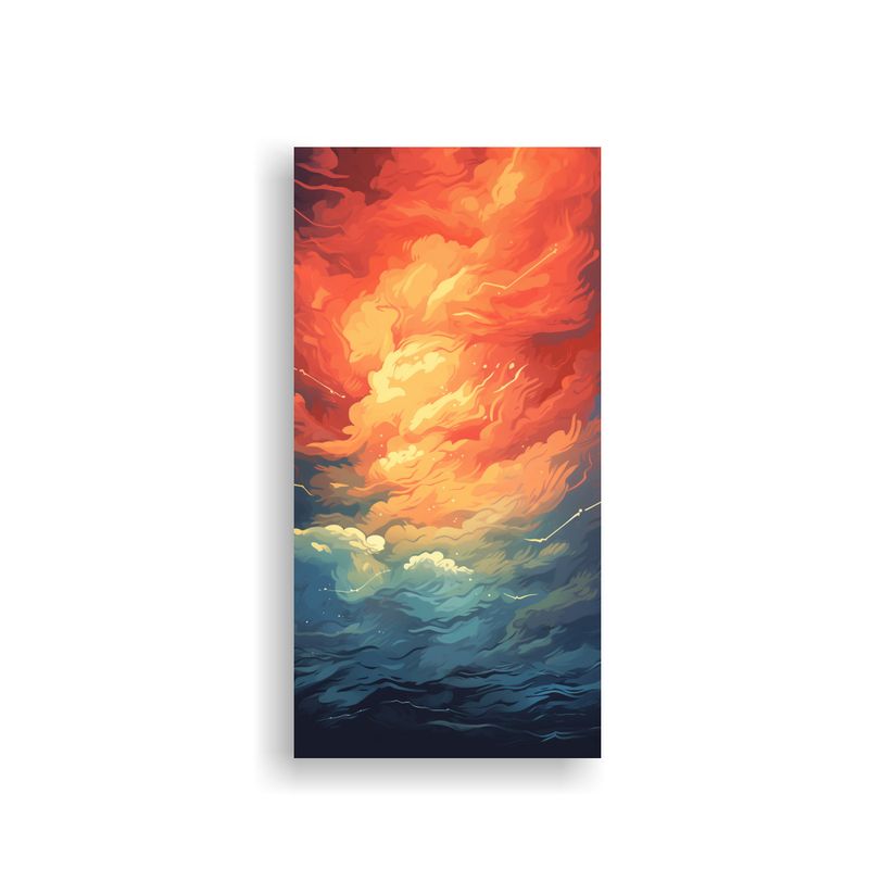 GENERICO - Pinturas Decorativas De Tormenta De Luces Con 70x140 Cm