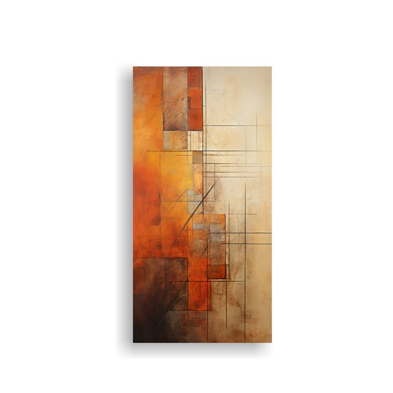 GENERICO - Cuadro Abstracto Decorativo De Tierra Para 50x100 Cm