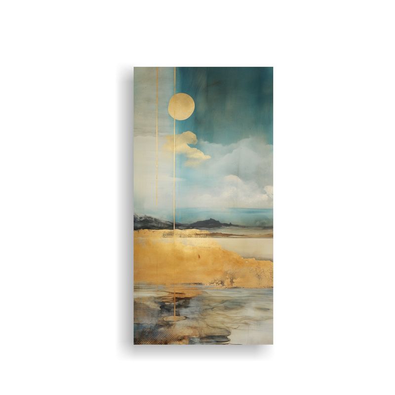 GENERICO - Cuadro De Vanguardia Para Sala En Acuarela 60x120 Cm