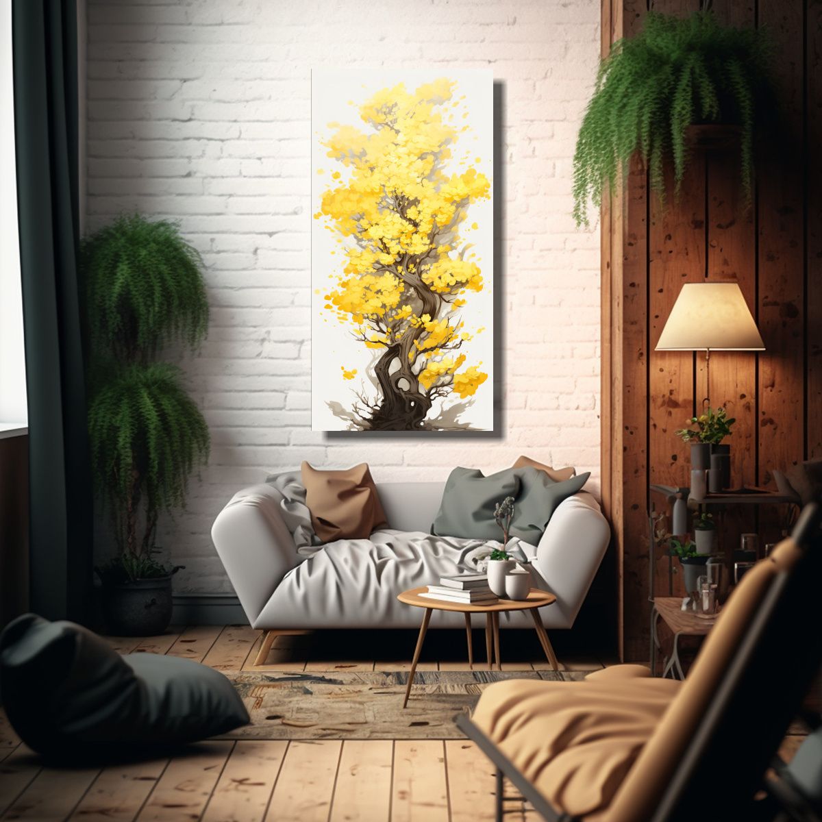 GENERICO - Cuadro Hermoso Bastidor De Madera A Árbol De 60x120 Cm