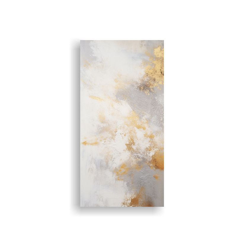 GENERICO - Lienzo Decoración Abstracto Blanco Con 30x60 Cm
