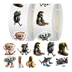 GENERICO - Sticker Niño Y Niña De Tralalero Tralala Tendencia Pegar