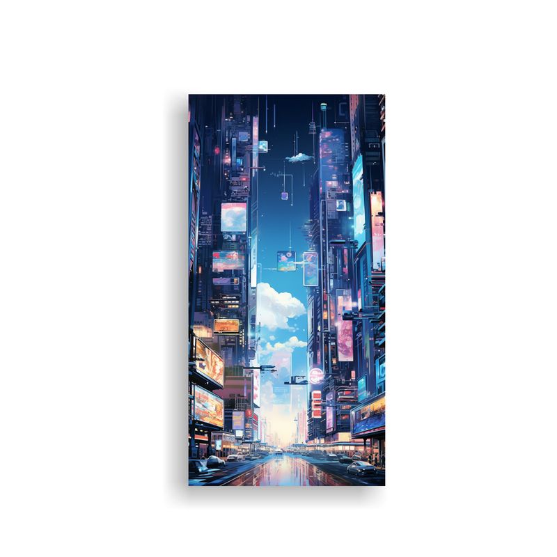 GENERICO - Cuadro Calidos Futurista Alta Resolución De Una 50x100 Cm