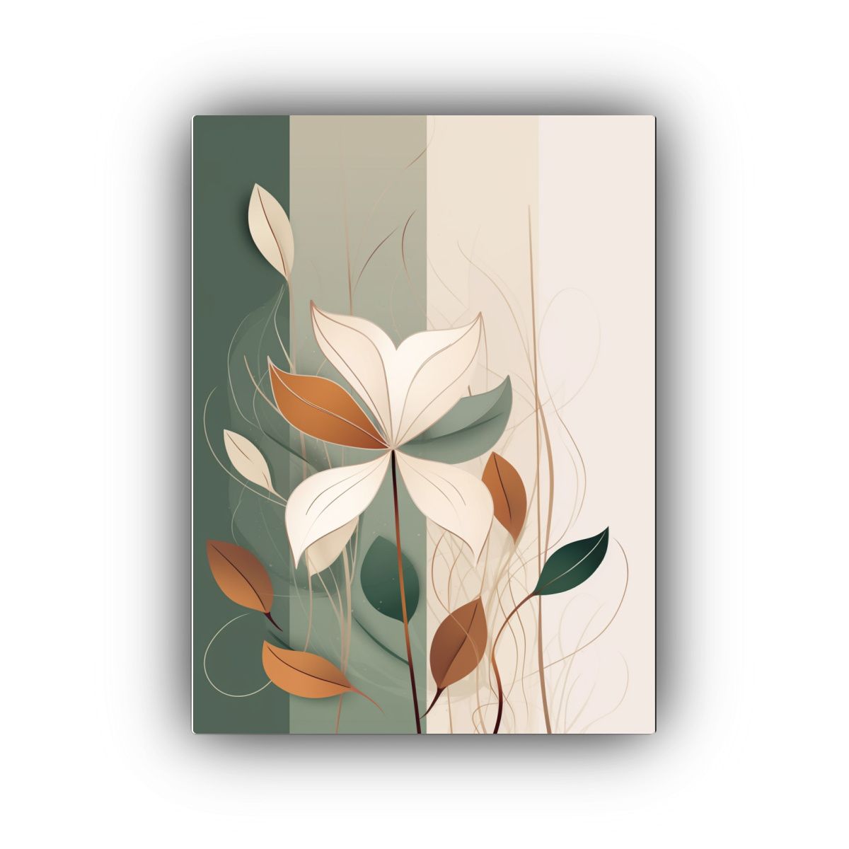 GENERICO - Cuadro Decorativo Riqueza Visual Arte Botánico 80x120 Cm