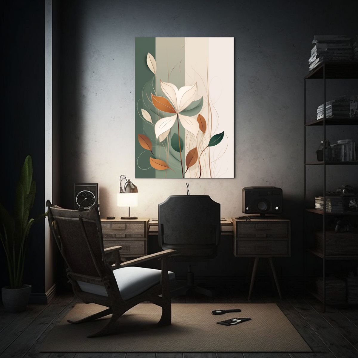 GENERICO - Cuadro Decorativo Riqueza Visual Arte Botánico 80x120 Cm