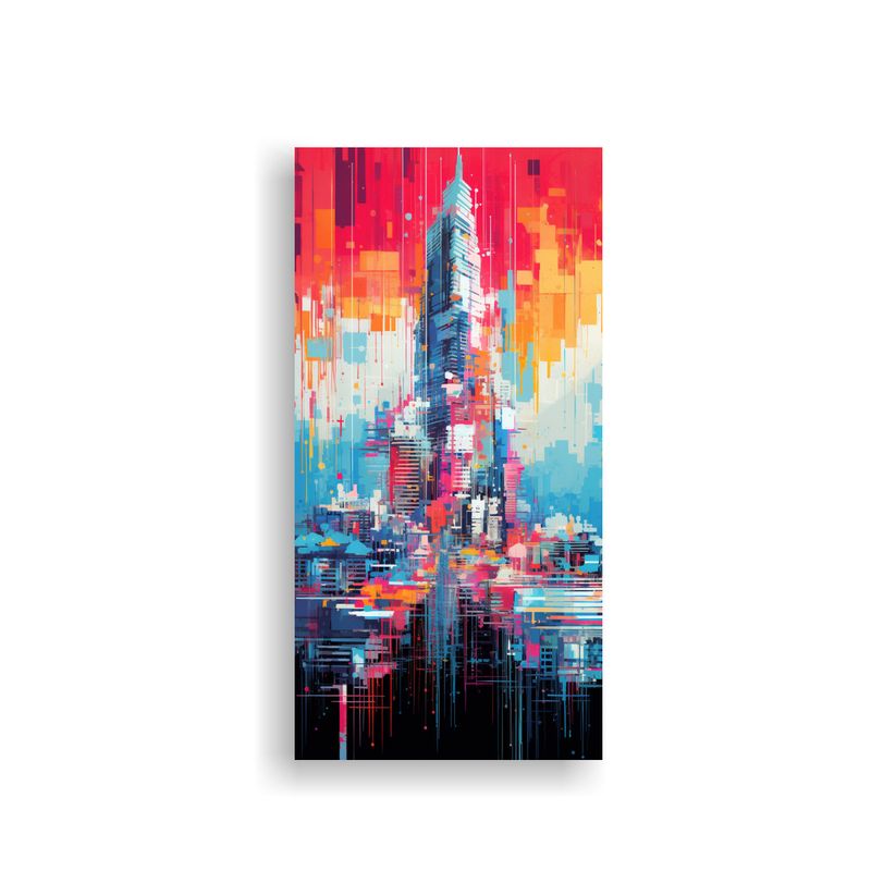 GENERICO - Cuadros Vanguardistas De Arte Mixto Con Cielos 70x140 Cm