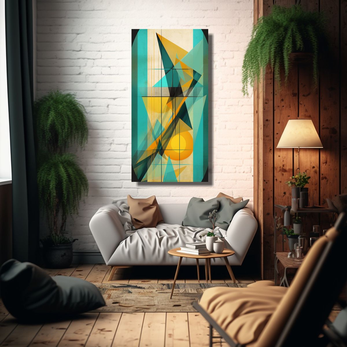 GENERICO - Pinturas Decorativas Con Líneas Abstractas Y 30x60 Cm