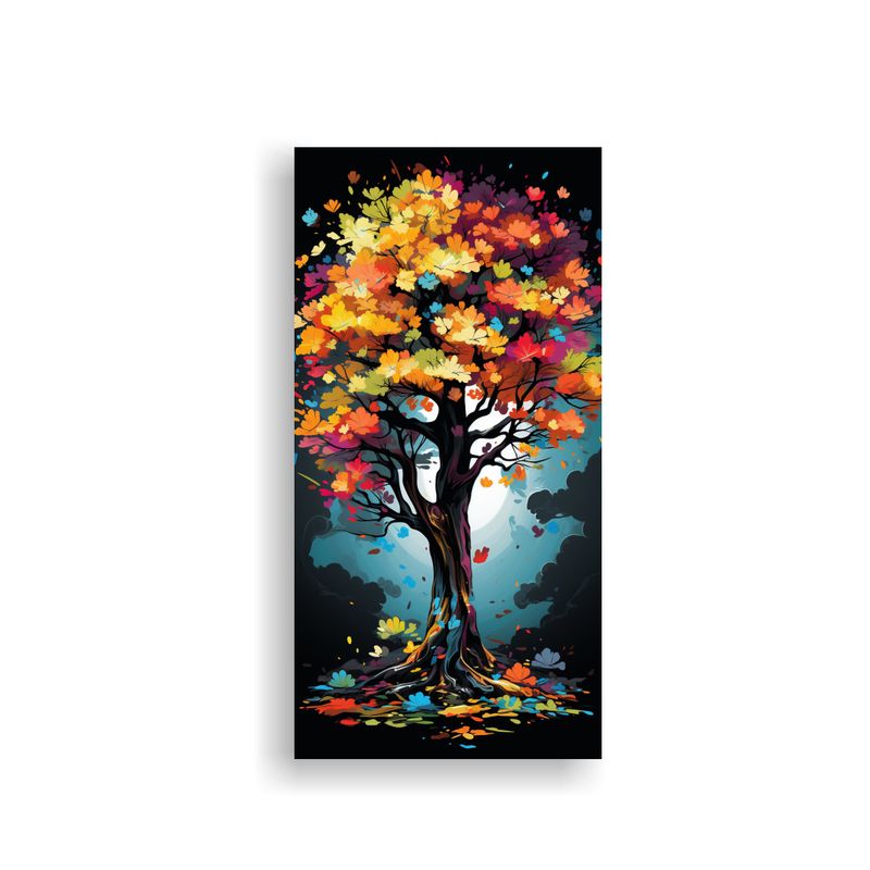 GENERICO - Cuadro Decorativo De Lienzo Moderno Con Un árbol 50x100 Cm