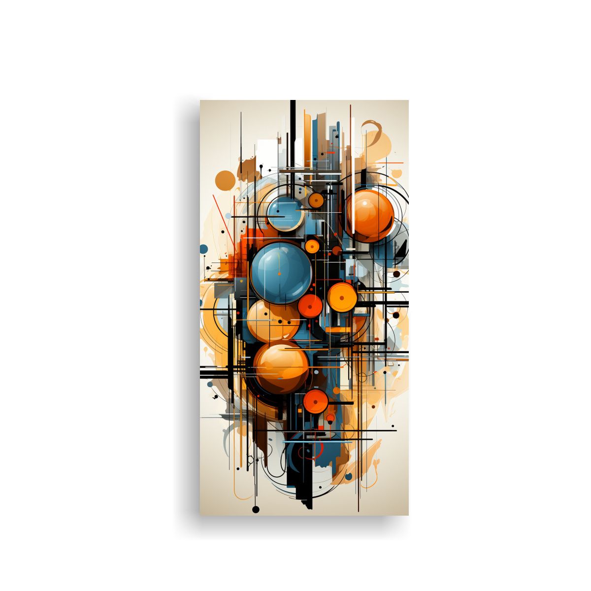 GENERICO - Cuadro Líneas Finas Alta Resolución Estilo 30x60 Cm