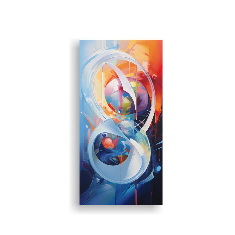 GENERICO - Pintura Abstracta Lienzo Vanguardia Poder 20x40 Cm