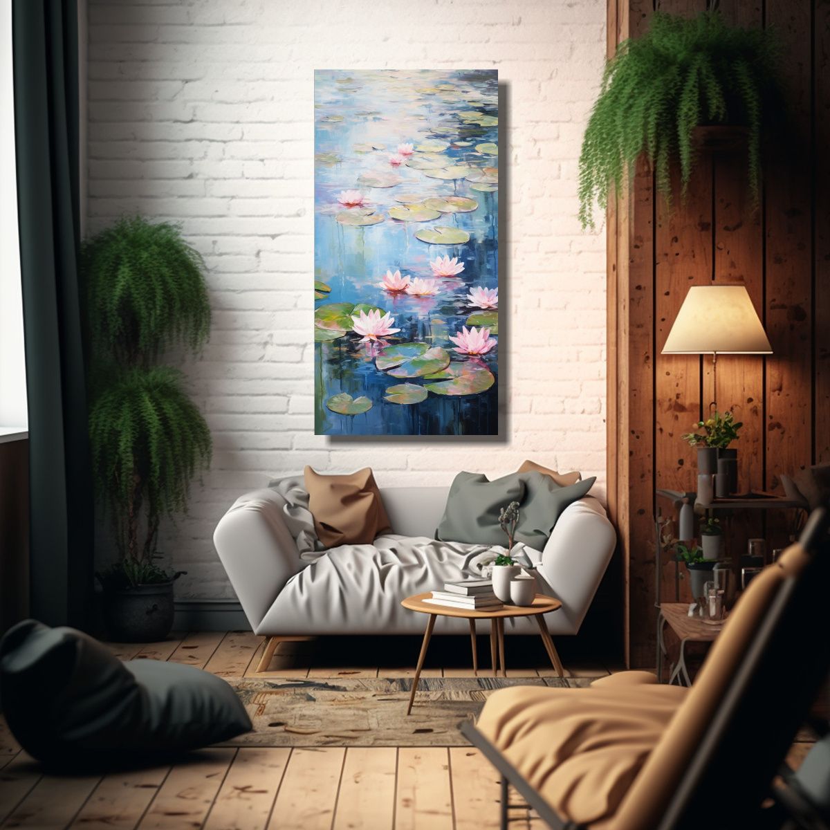 GENERICO - Pintura De Pared Abstracta De Monet Con 40x80 Cm