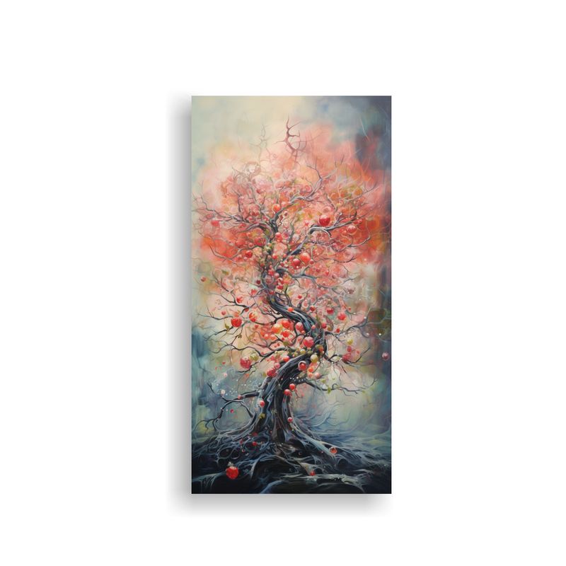 GENERICO - Pintura Abstracta De Un Manzano En Estilo 40x80 Cm