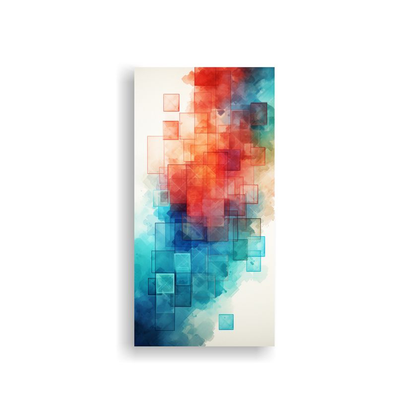 GENERICO - Pintura Decorativa Abstracta Nebulosa En Colores 50x100 Cm