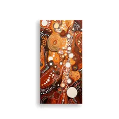 GENERICO - Pintura Decorativa Inspirada En El Arte Aborigen 20x40 Cm.