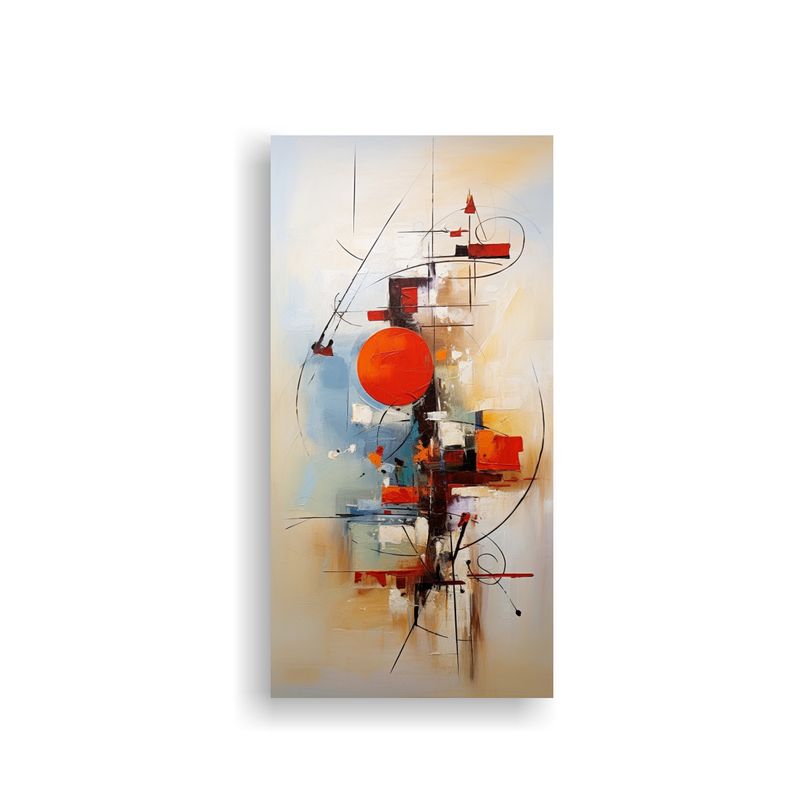 GENERICO - Pintura Abstracta En Lienzo Calidos Paisajes De 60x120 Cm