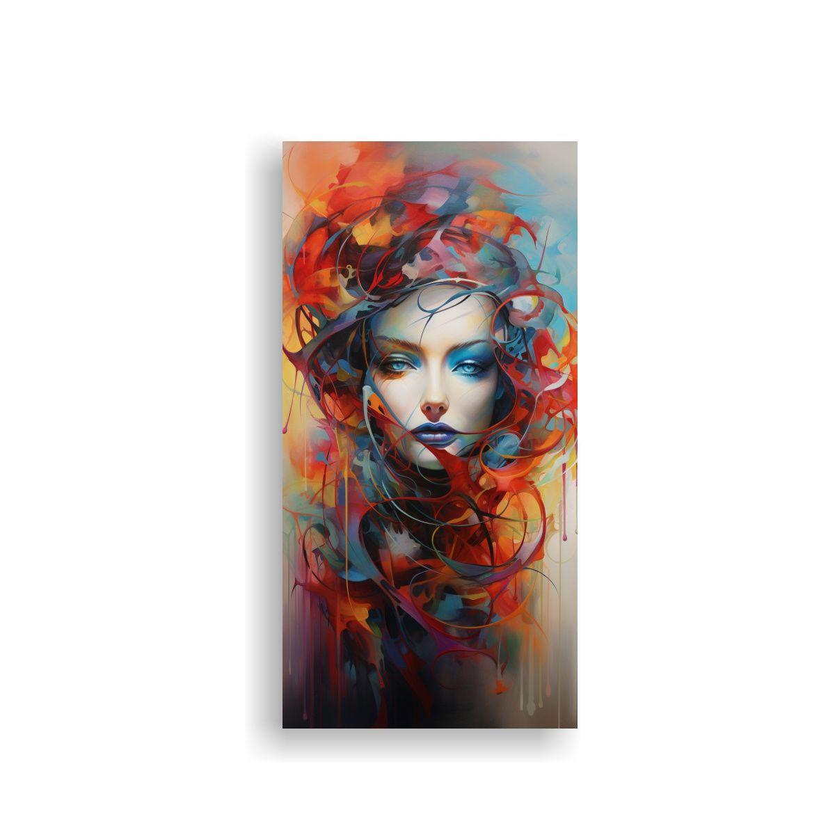 GENERICO - Pintura Acuarela Tela Fantasía Expresionista 20x40 Cm